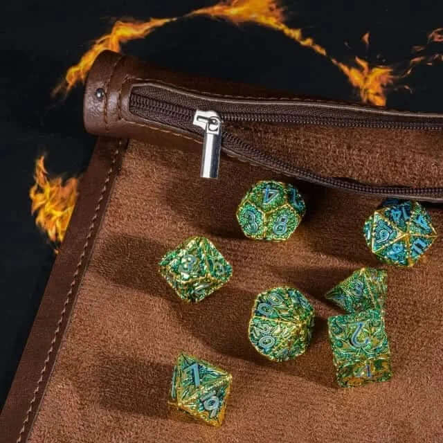Scroll of Holding (Brown) | Vegan Leather Dice Mat - The Ork Forge