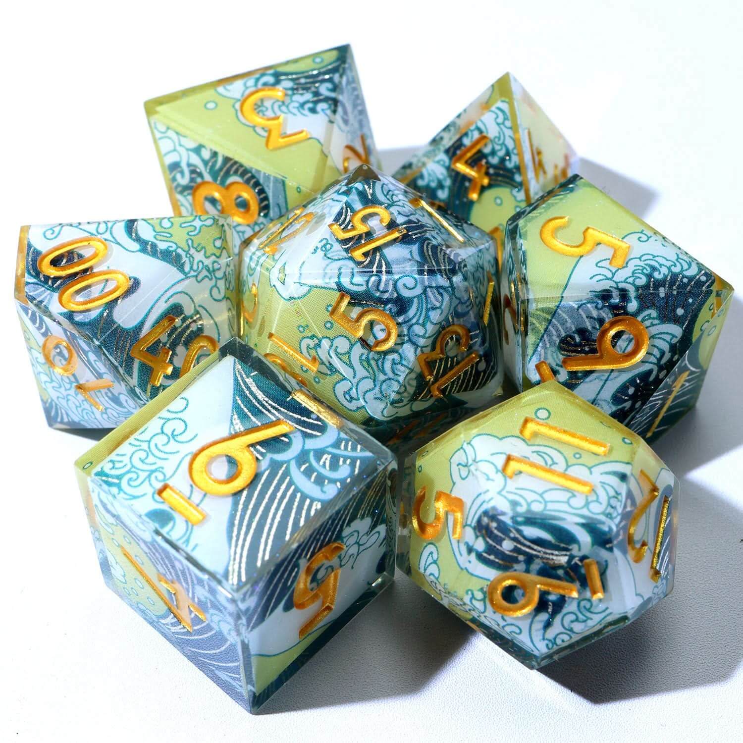Dawnbreaker | Art Core Dice | 7 Piece Set - The Ork Forge