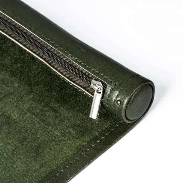 Scroll of Holding (Green) | Vegan Leather Dice Mat - The Ork Forge