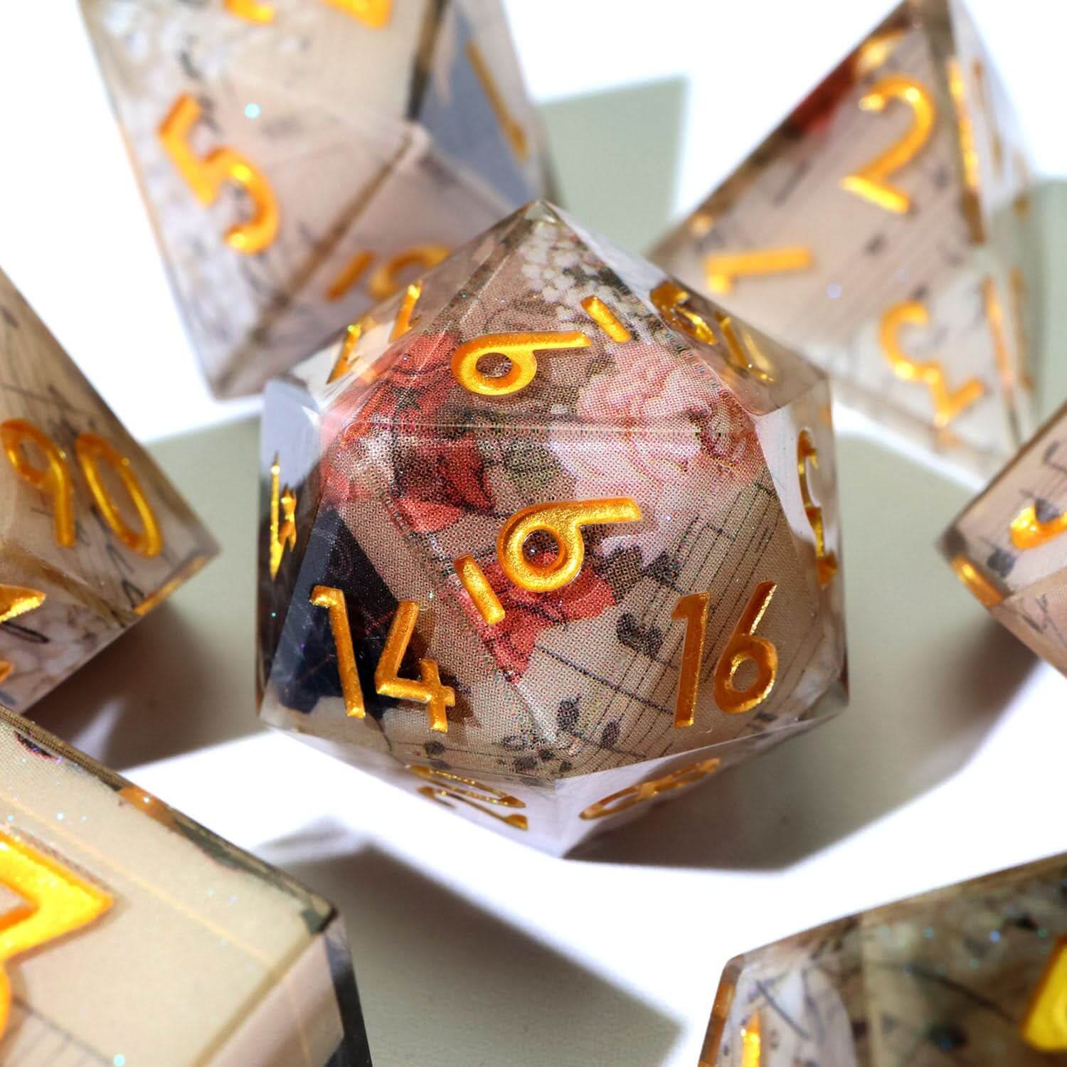 Sonnet of Thorns | Art Core Dice| 7 Piece Set - The Ork Forge