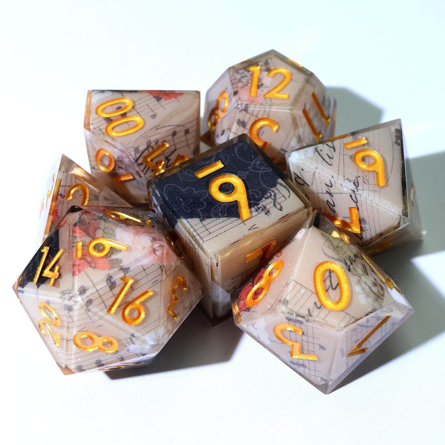 Sonnet of Thorns | Art Core Dice| 7 Piece Set - The Ork Forge