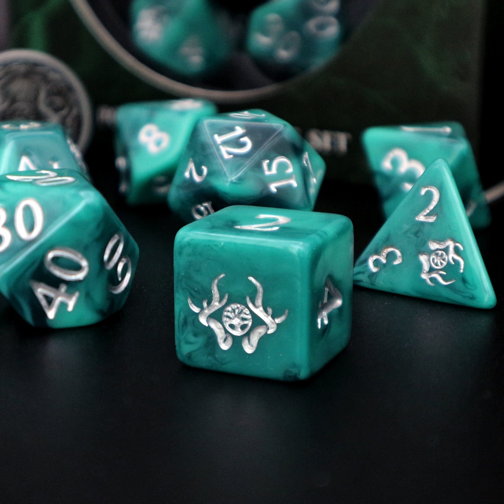 Artefact Games: Polyhedral Dice Set - Druid Dice