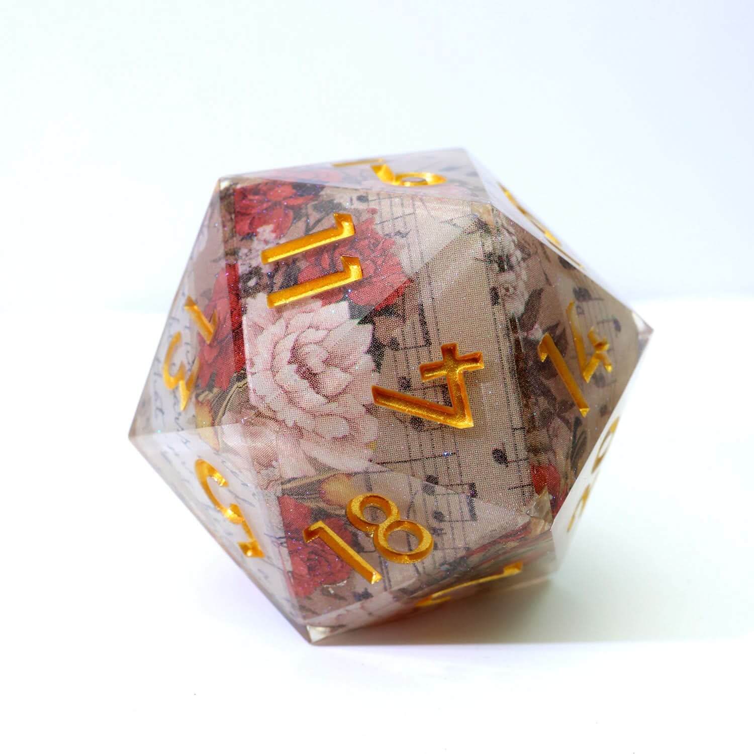 Sonnet of Thorns | 50mm D20 | Oversized Art Core Dice - The Ork Forge