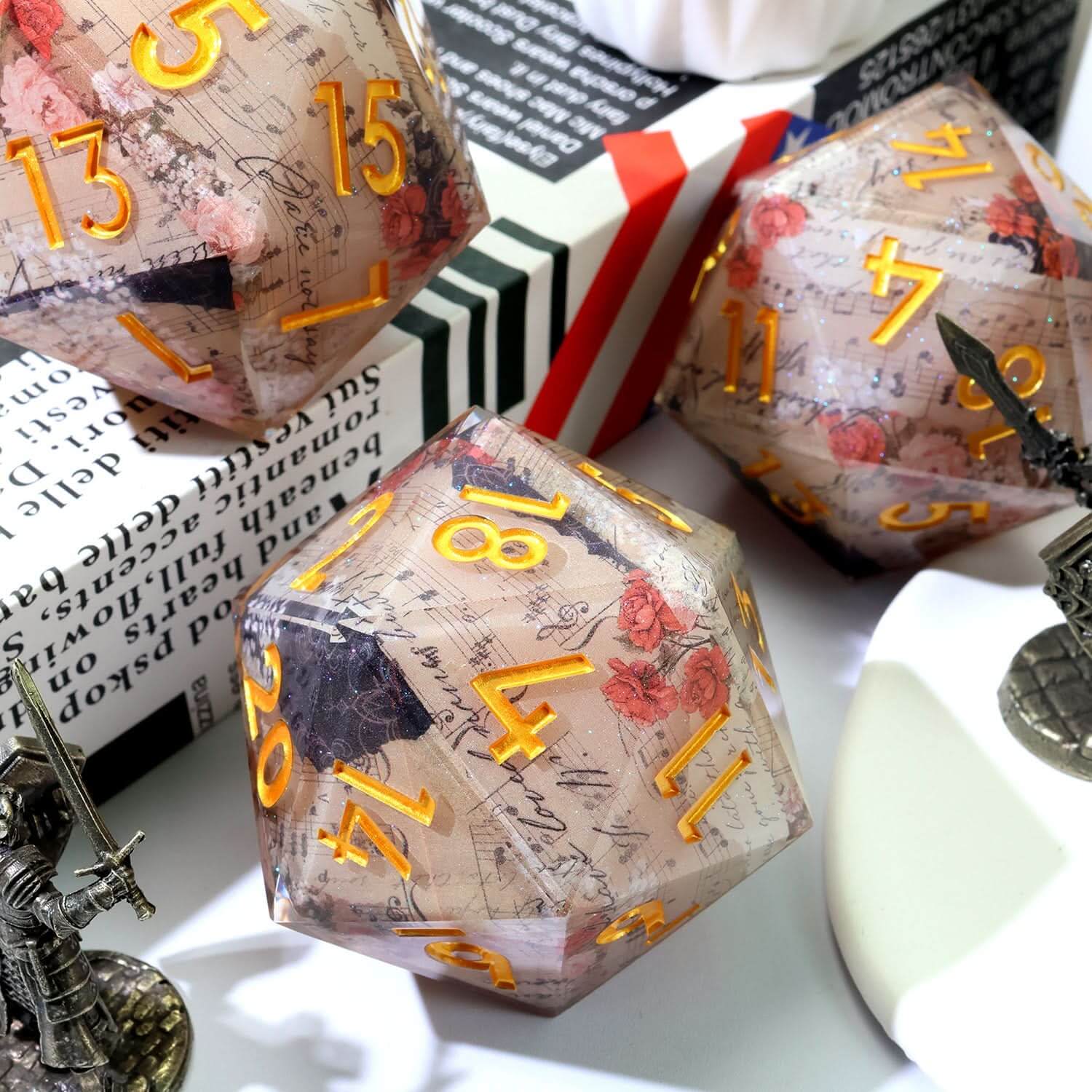 Sonnet of Thorns | 50mm D20 | Oversized Art Core Dice - The Ork Forge