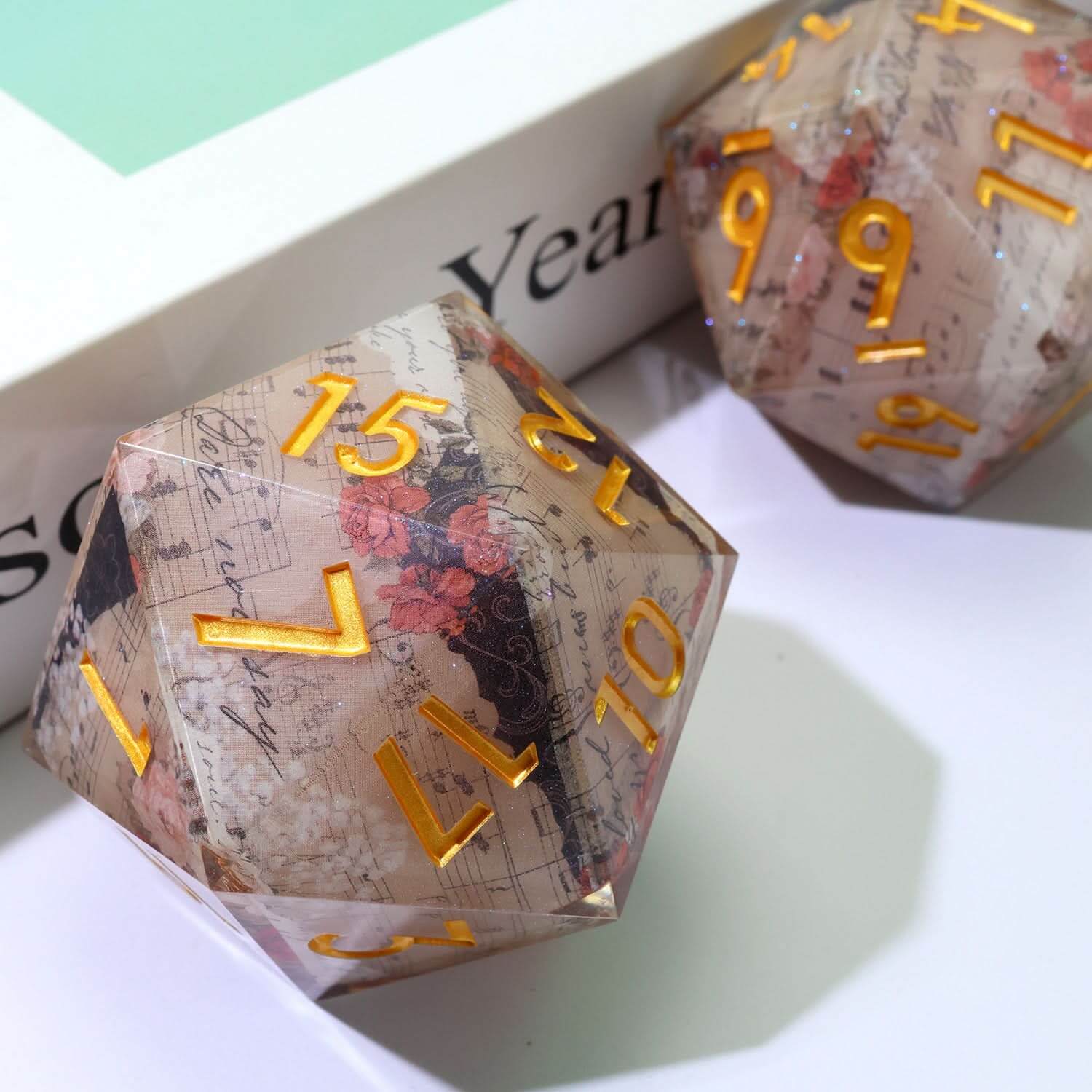 Sonnet of Thorns | 50mm D20 | Oversized Art Core Dice - The Ork Forge