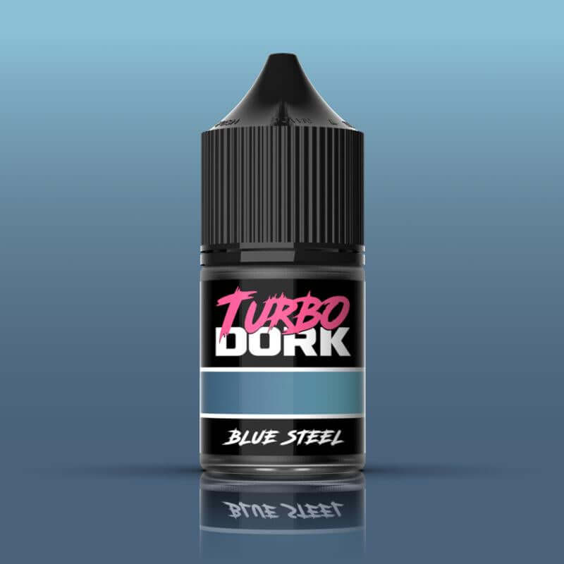 Turbo Dork: Blue Steel Metallic Acrylic Paint 22ml Bottle - The Ork Forge