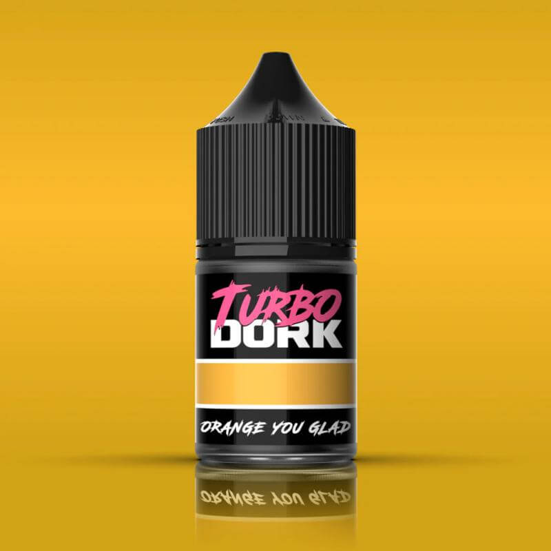 Turbo Dork: Orange You Glad Metallic Acrylic Paint 22ml Bottle - The Ork Forge