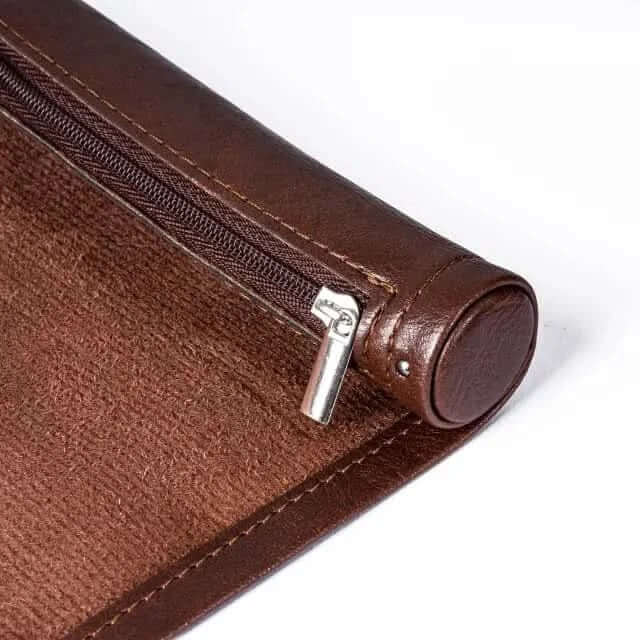 Scroll of Holding (Brown) | Vegan Leather Dice Mat - The Ork Forge