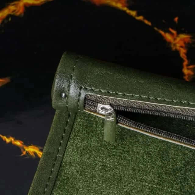 Scroll of Holding (Green) | Vegan Leather Dice Mat - The Ork Forge