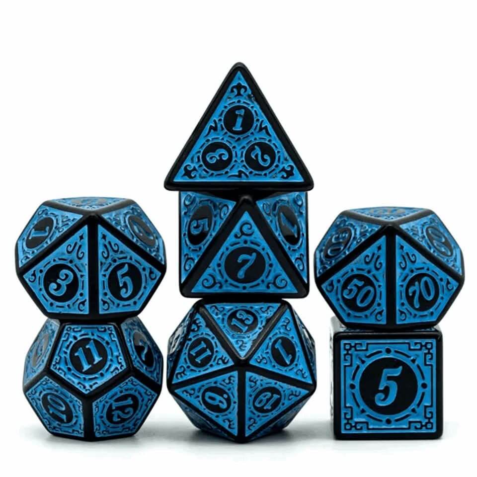 Celestial Runes | Acrylic Dice | 7 Piece Set - The Ork Forge