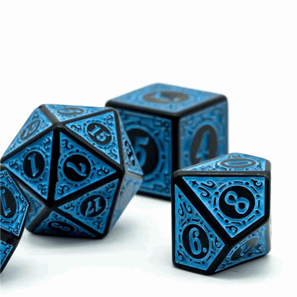 Celestial Runes | Acrylic Dice | 7 Piece Set - The Ork Forge