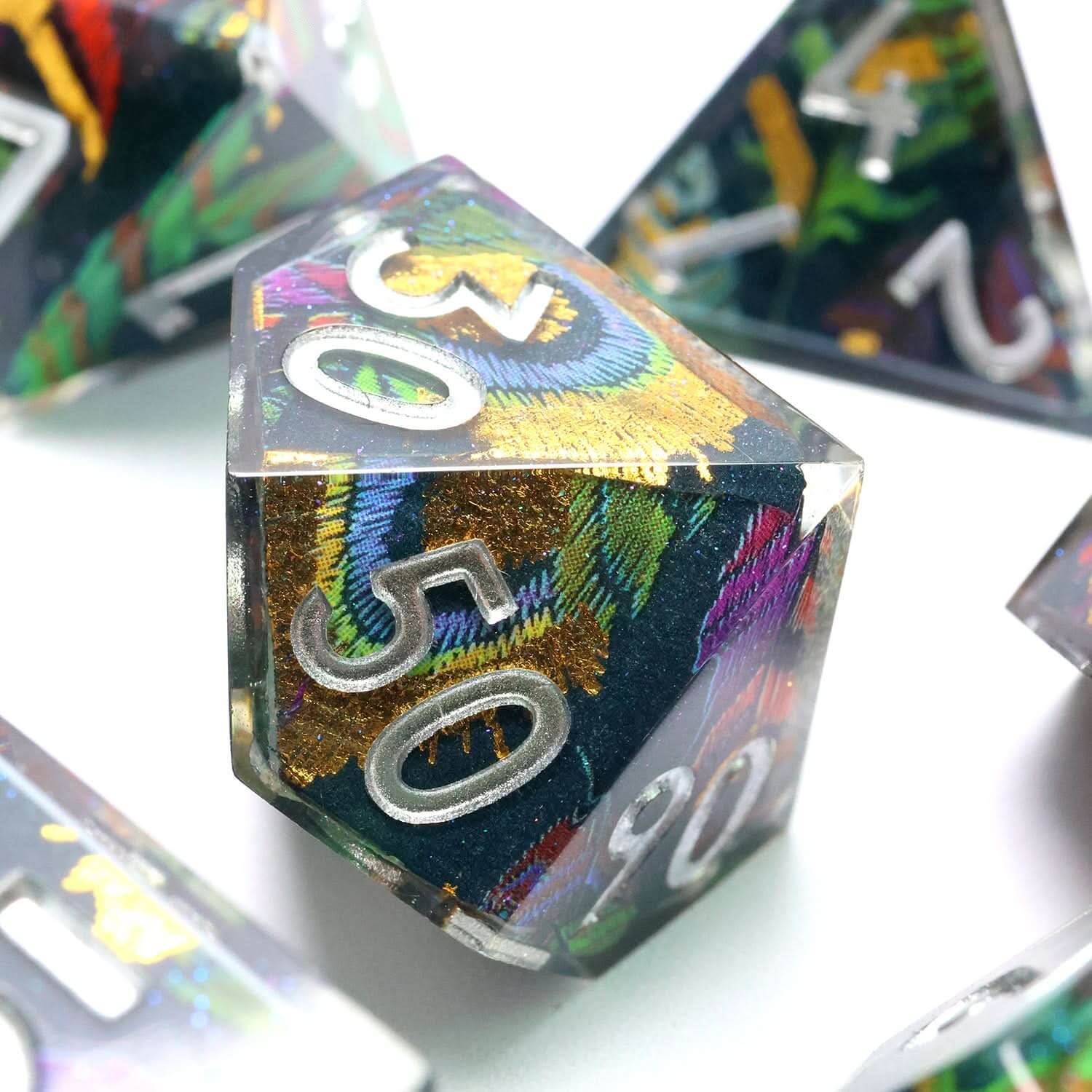 Feyplume | Art Core Dice | 7 Piece Set - The Ork Forge