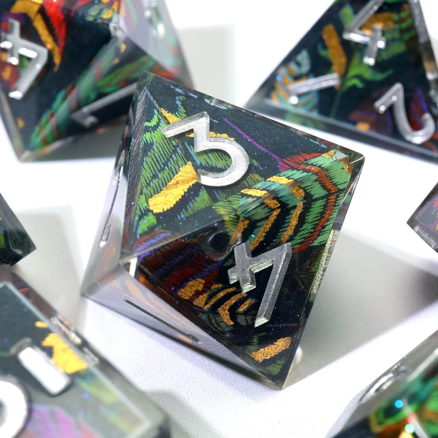 Feyplume | Art Core Dice | 7 Piece Set - The Ork Forge