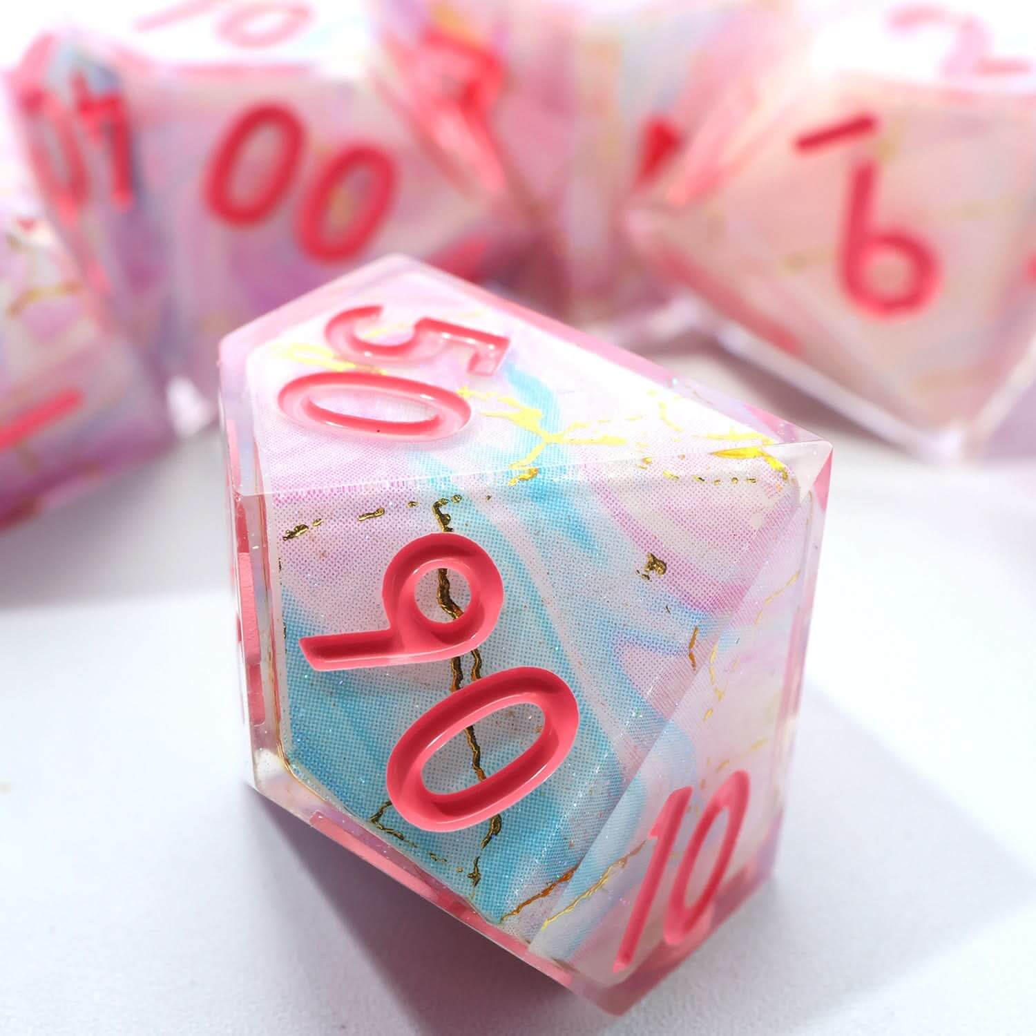 Lunaris Drift | Art Core Dice | 7 Piece Set - The Ork Forge