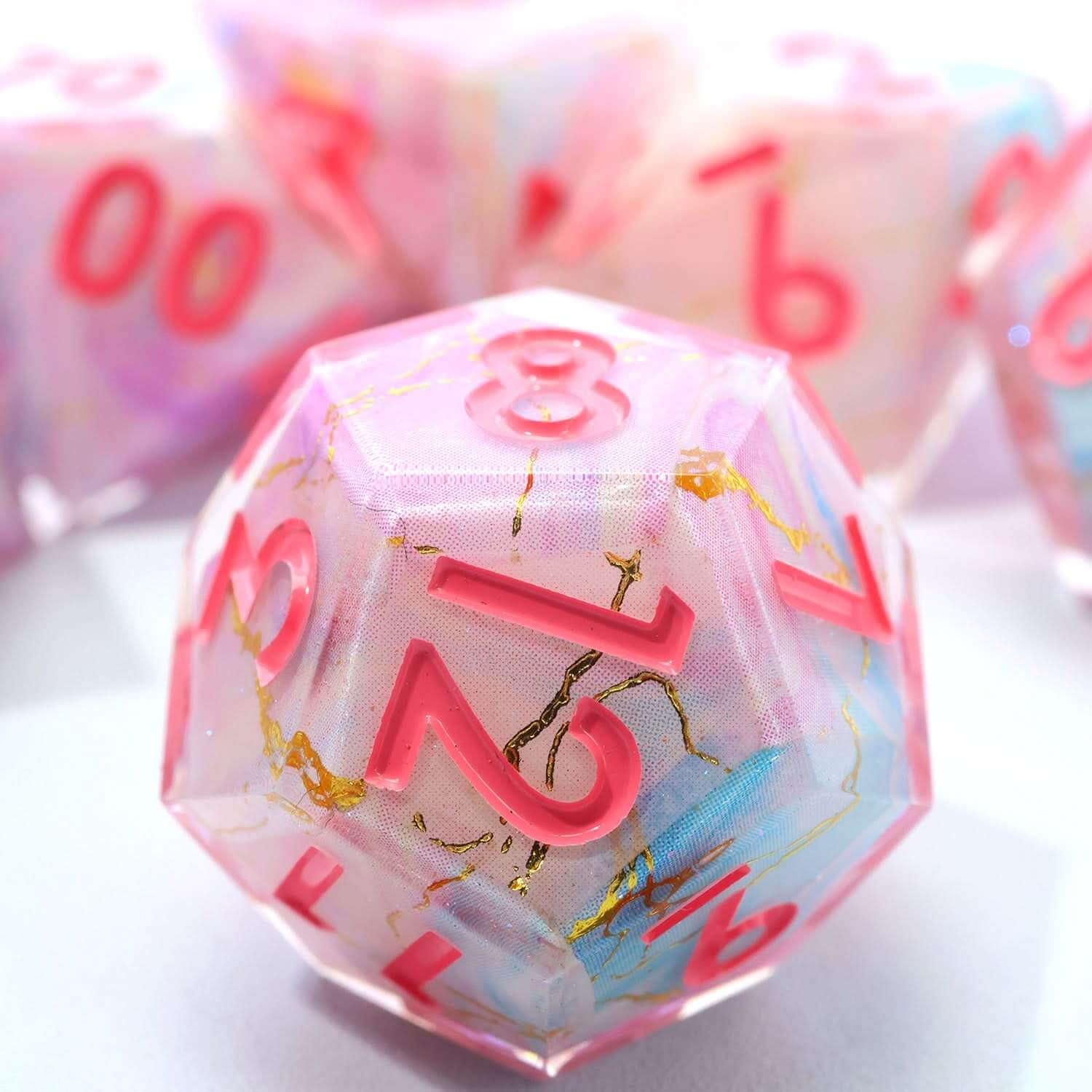 Lunaris Drift | Art Core Dice | 7 Piece Set - The Ork Forge