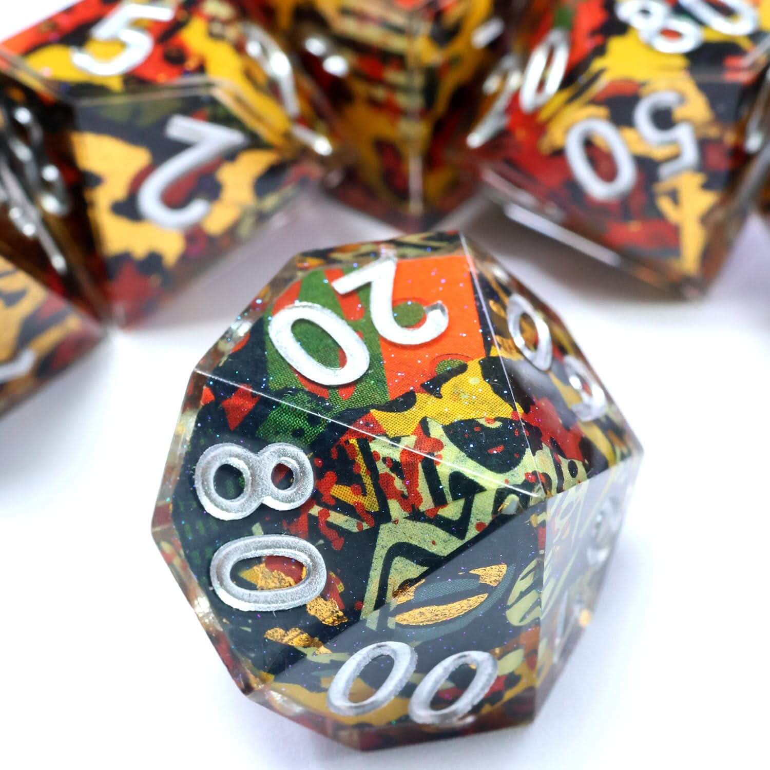 Hexbound Relic | Art Core Dice | 7 Piece Set - The Ork Forge