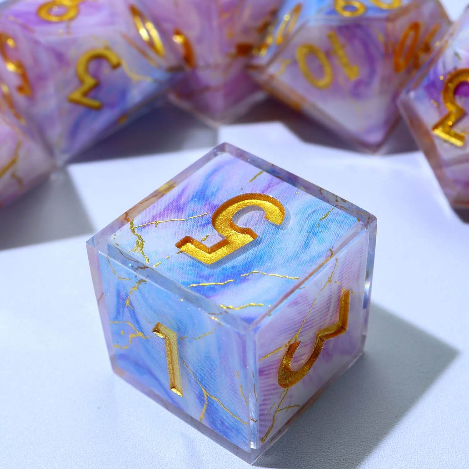 Glimmerveil | Art Core Dice | 7 Piece Set - The Ork Forge