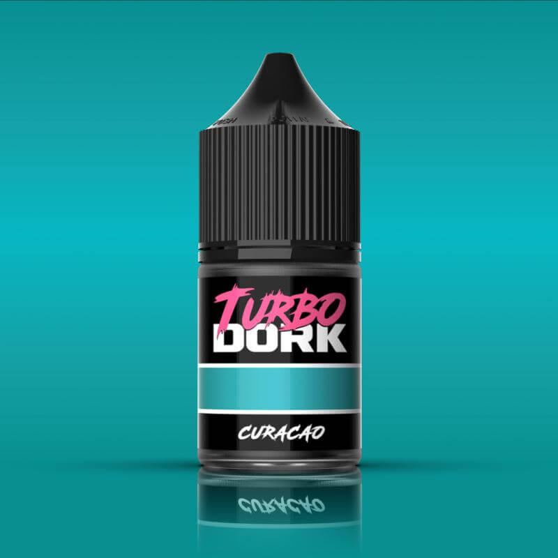 Turbo Dork: Curacao Metallic Acrylic Paint 22ml Bottle - The Ork Forge