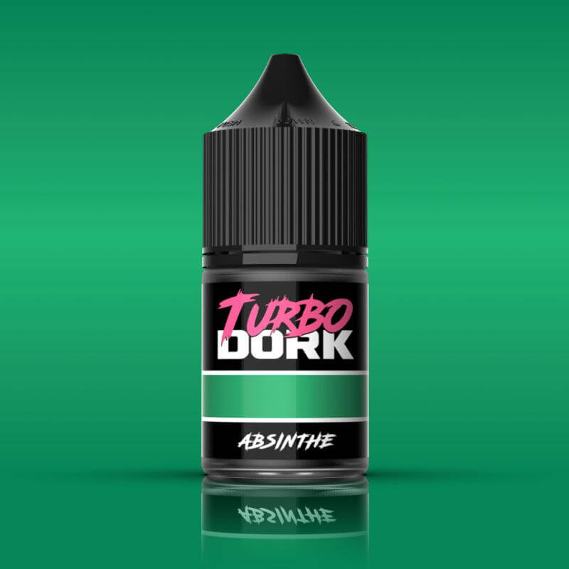 Turbo Dork: Absinthe Metallic Acrylic Paint 22ml Bottle - The Ork Forge