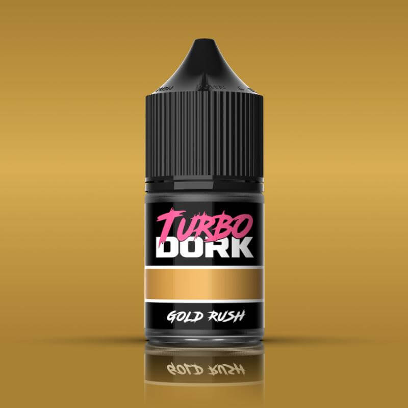 Turbo Dork: Gold Rush Metallic Acrylic Paint 22ml Bottle - The Ork Forge