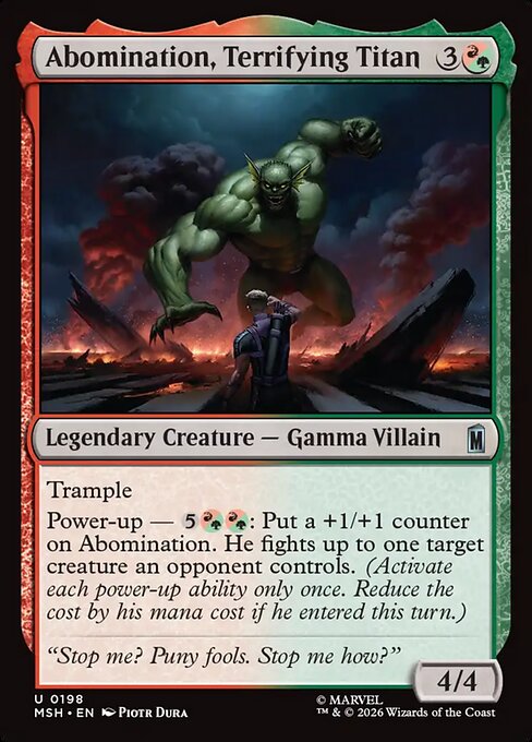 Abomination, Terrifying Titan - catalogue image