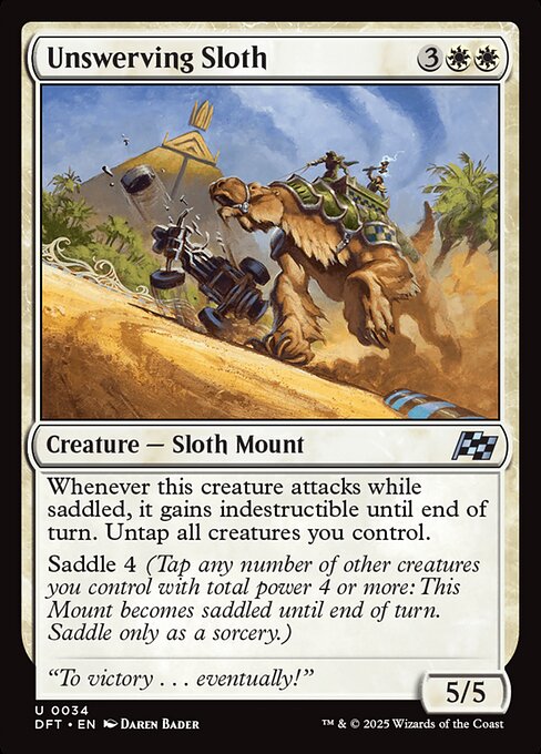 Unswerving Sloth - catalogue image