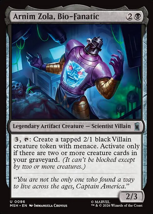Arnim Zola, Bio-Fanatic - catalogue image