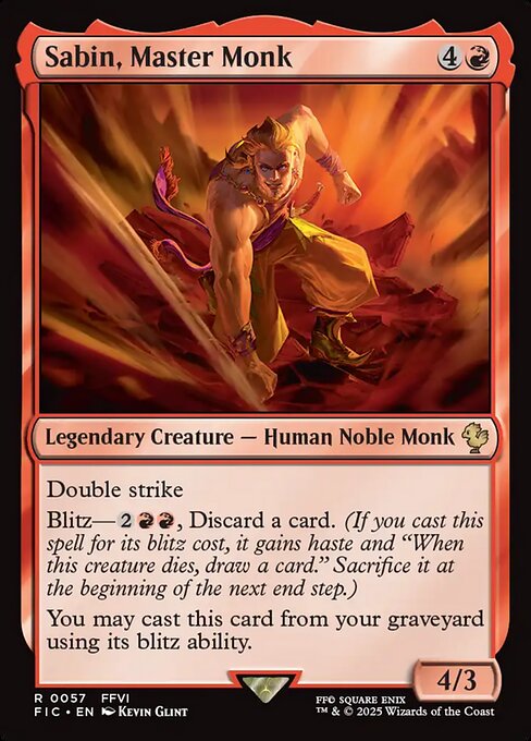 Sabin, Master Monk - catalogue image