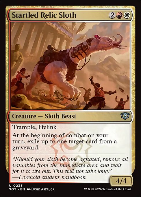 Startled Relic Sloth - catalogue image