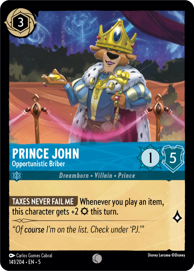 Prince John — Opportunistic Briber - catalogue image