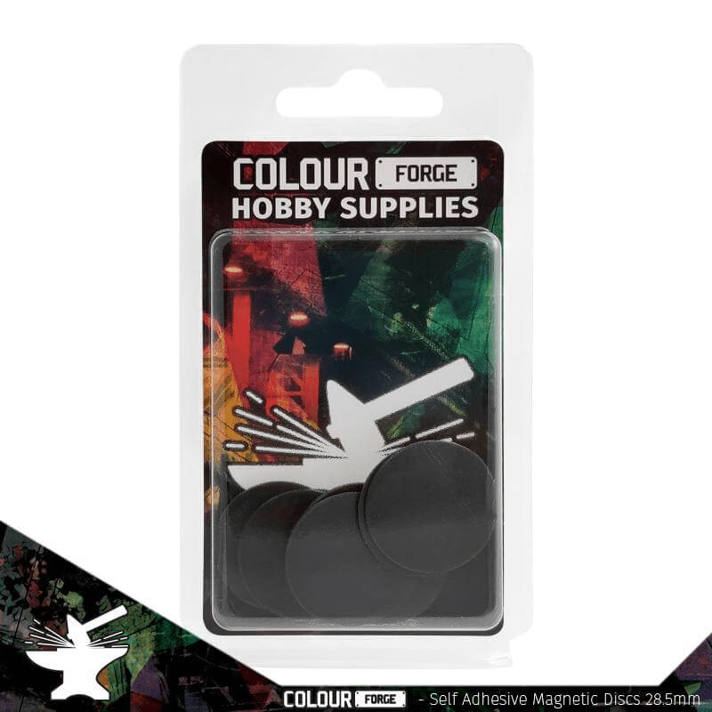 Self - adhesive magnetic discs 28.5mm x10 - The Ork Forge
