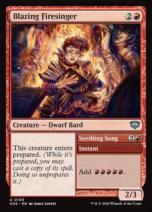 Blazing Firesinger // Seething Song - catalogue image