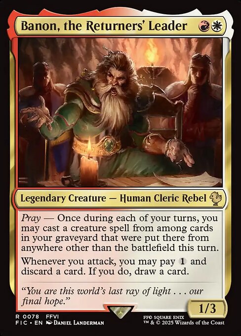 Banon, the Returners' Leader - catalogue image