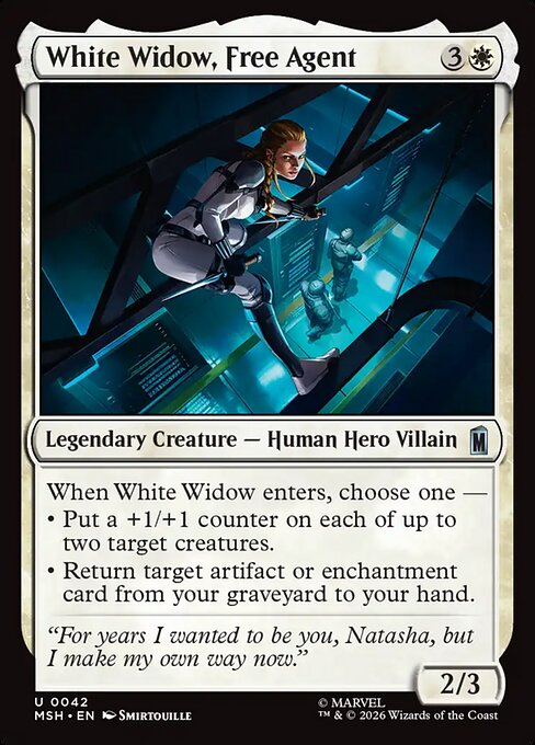 White Widow, Free Agent - catalogue image