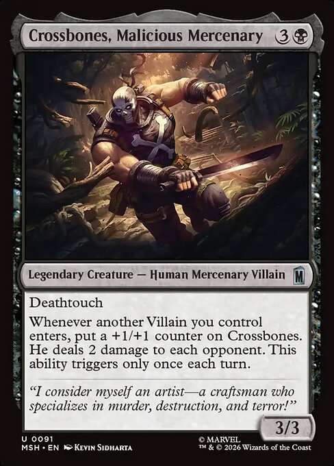Crossbones, Malicious Mercenary - catalogue image