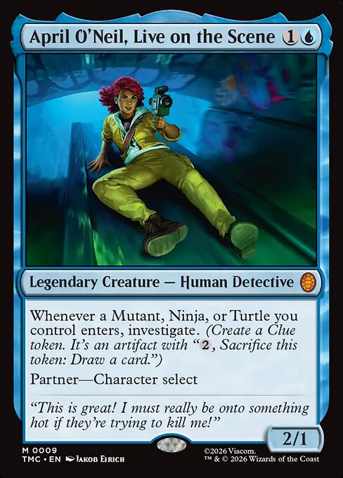 April O'Neil, Live on the Scene - catalogue image