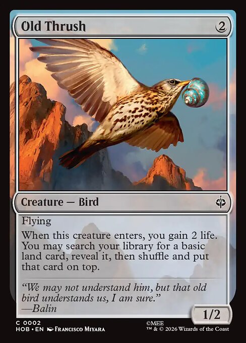 Old Thrush - catalogue image