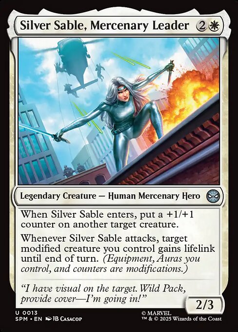 Silver Sable, Mercenary Leader - catalogue image