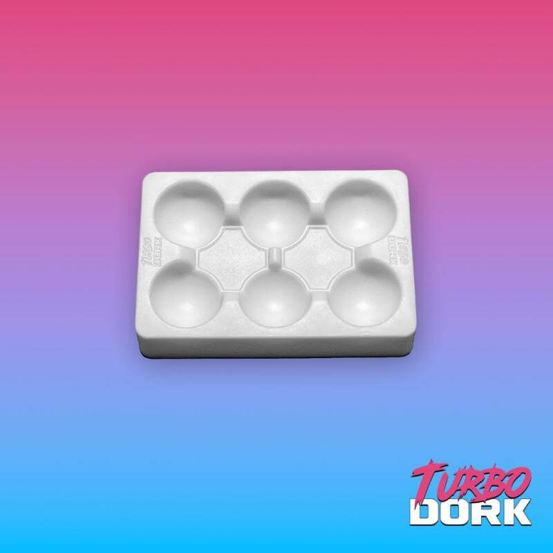 Turbo Dork: Small White Non - Stick Silicone Dry Palette - The Ork Forge