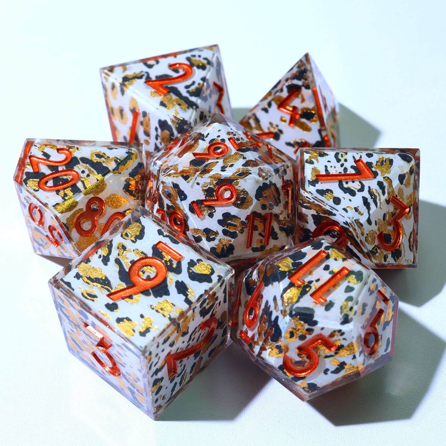 Snowscale | Art Core Dice | 7 Piece Set - The Ork Forge