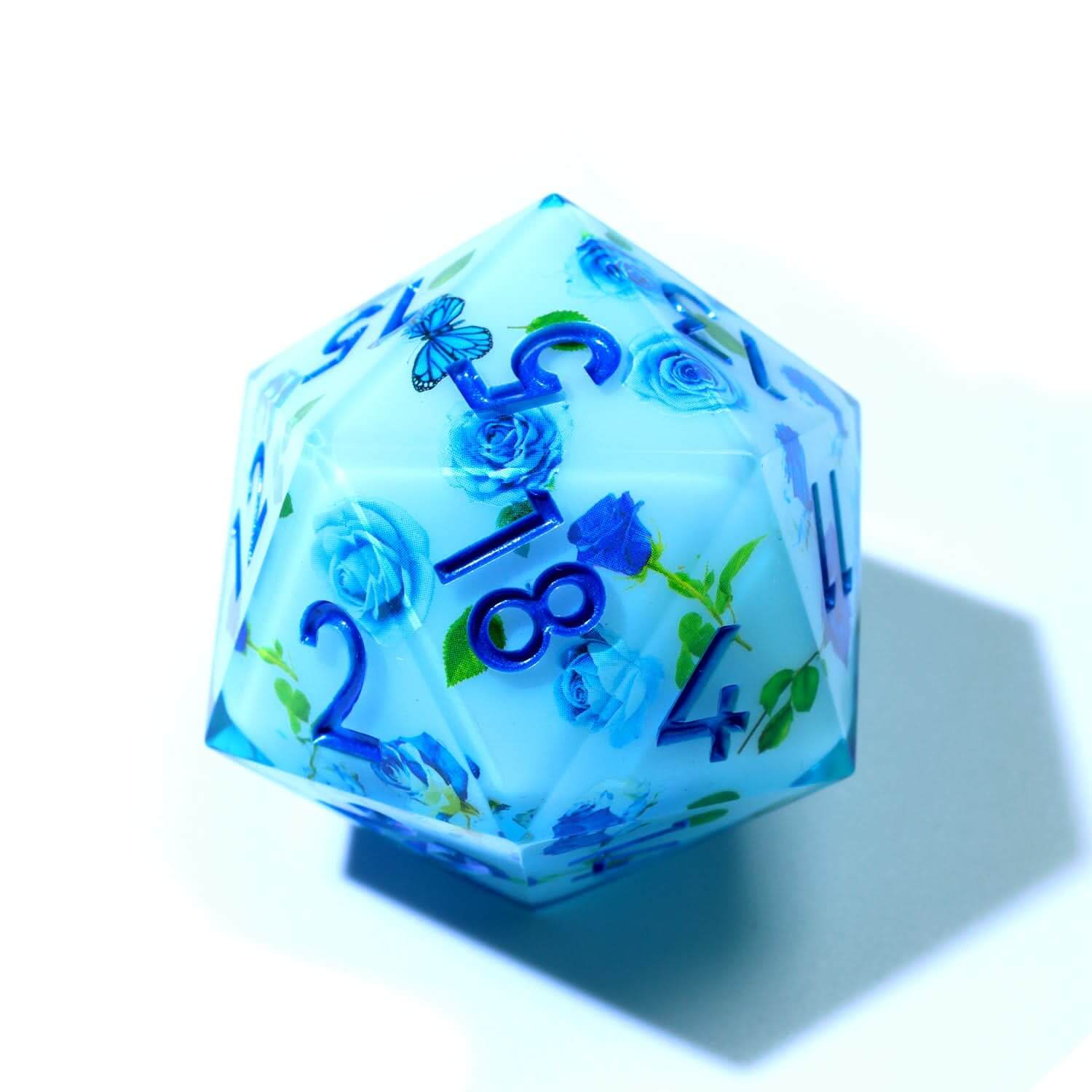 Enchanted China | 50mm D20 | Oversized Art Core Dice - The Ork Forge