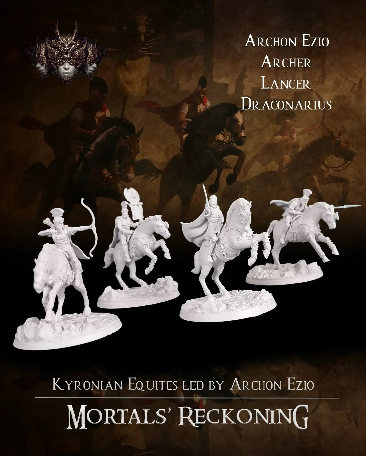 Kyronian Equites led by Archon Ezio Mortals Reckoning Cerberus Studios