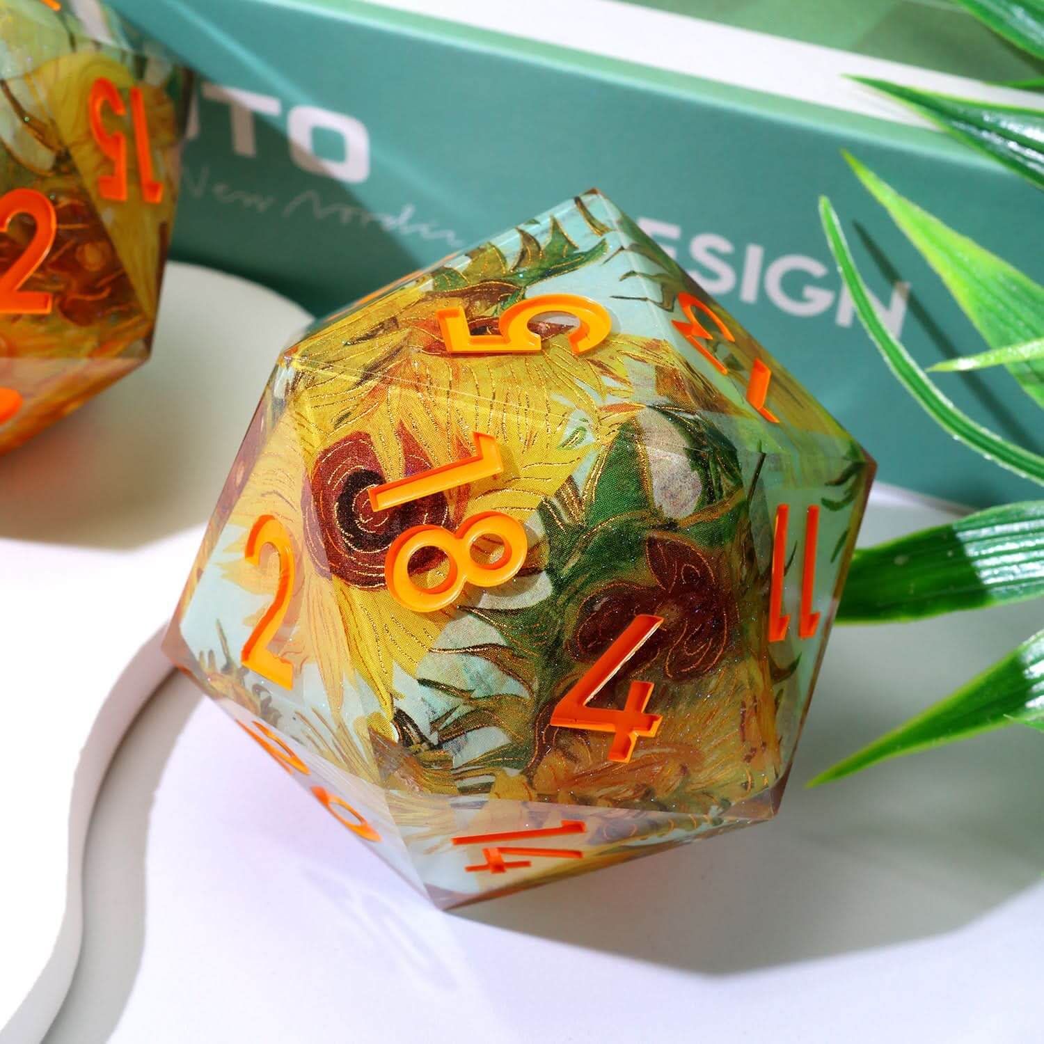 Solflowers Grace | 50mm D20 | Oversized Art Core Dice - The Ork Forge