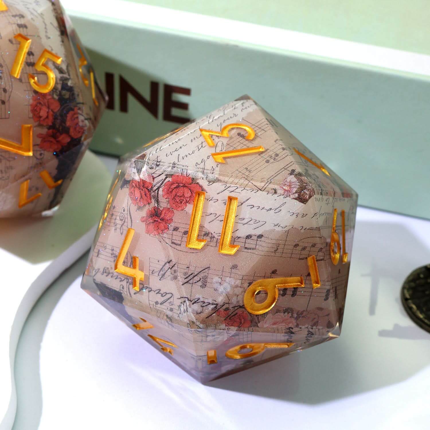 Sonnet of Thorns | 50mm D20 | Oversized Art Core Dice - The Ork Forge