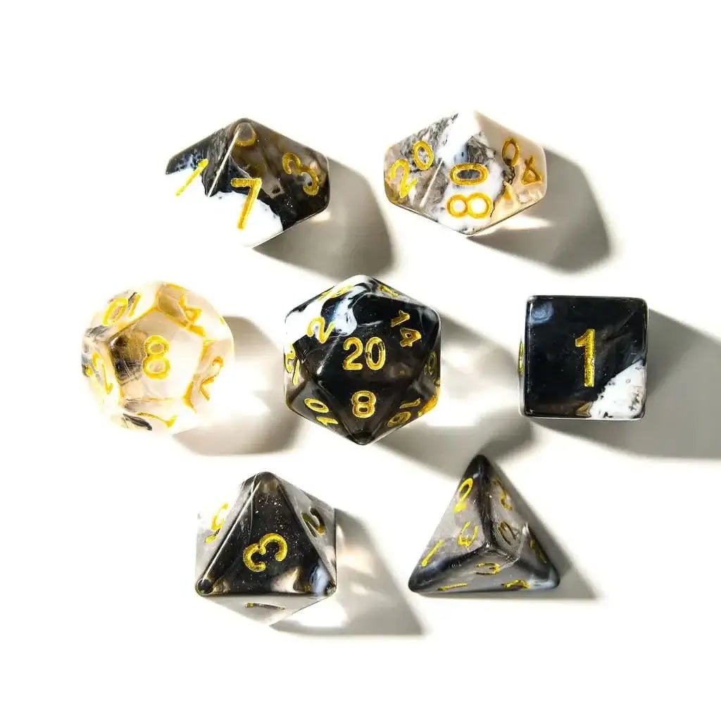 Spectral Frost - Acrylic DND Dice Set - 7 Piece Polyhedral - The Ork Forge