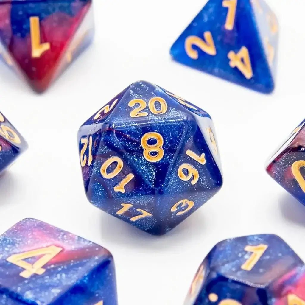 Berry Cosmos | Acrylic Dice | 7 Piece Set - The Ork Forge