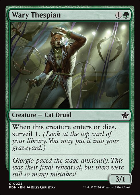 Wary Thespian - catalogue image