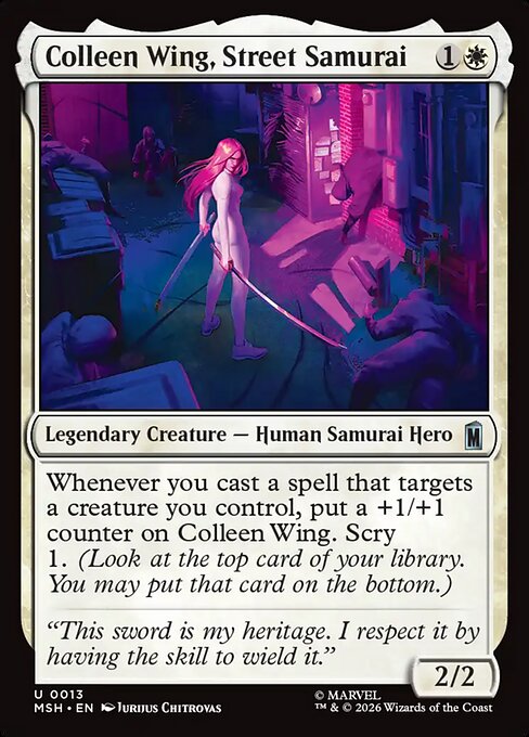 Colleen Wing, Street Samurai - catalogue image