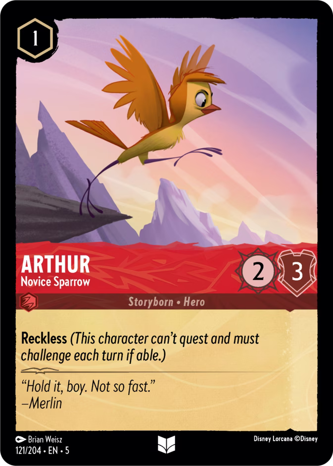 Arthur — Novice Sparrow - catalogue image