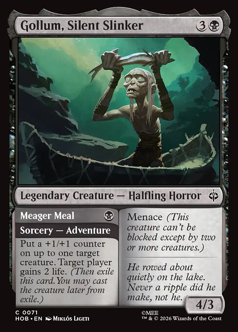 Gollum, Silent Slinker // Meager Meal - catalogue image